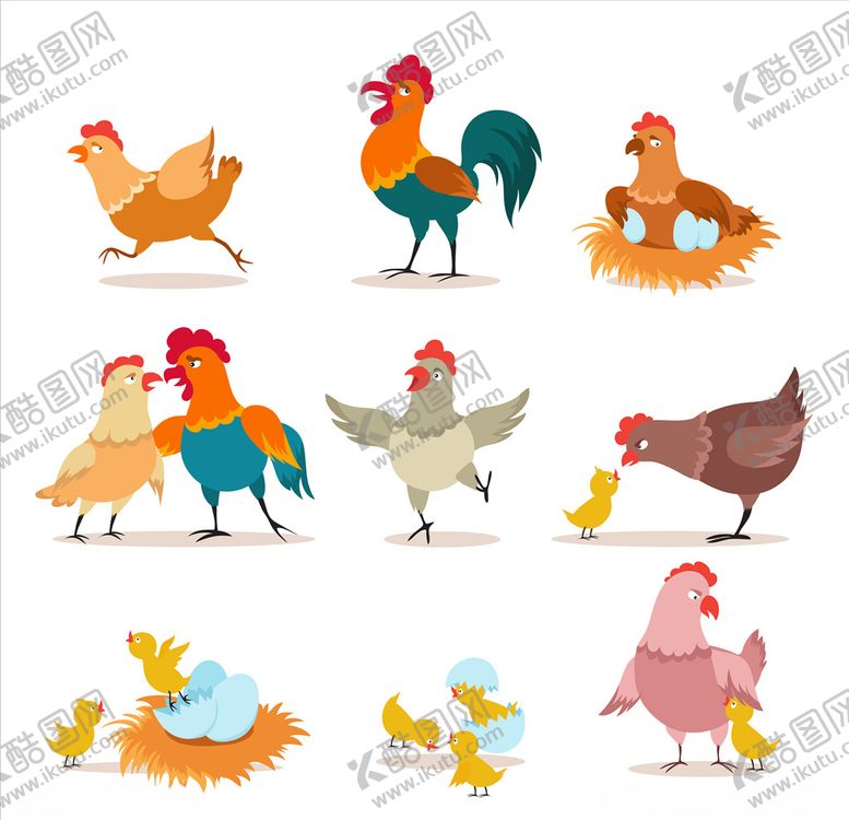 编号：11065309280348338942【酷图网】源文件下载-卡通鸡