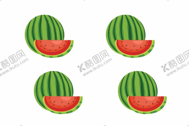 编号：39507507010758101473【酷图网】源文件下载-四个西瓜