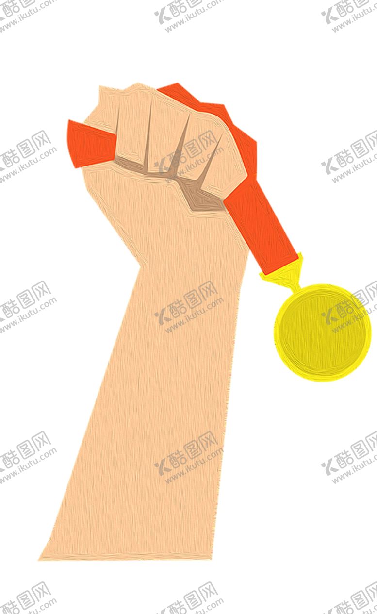 编号：93245710081823394381【酷图网】源文件下载-手握奖牌