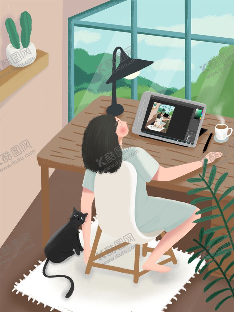 编号：91052309141107570915【酷图网】源文件下载-森系插画