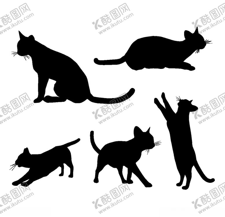编号：43026609272031013804【酷图网】源文件下载-猫剪影