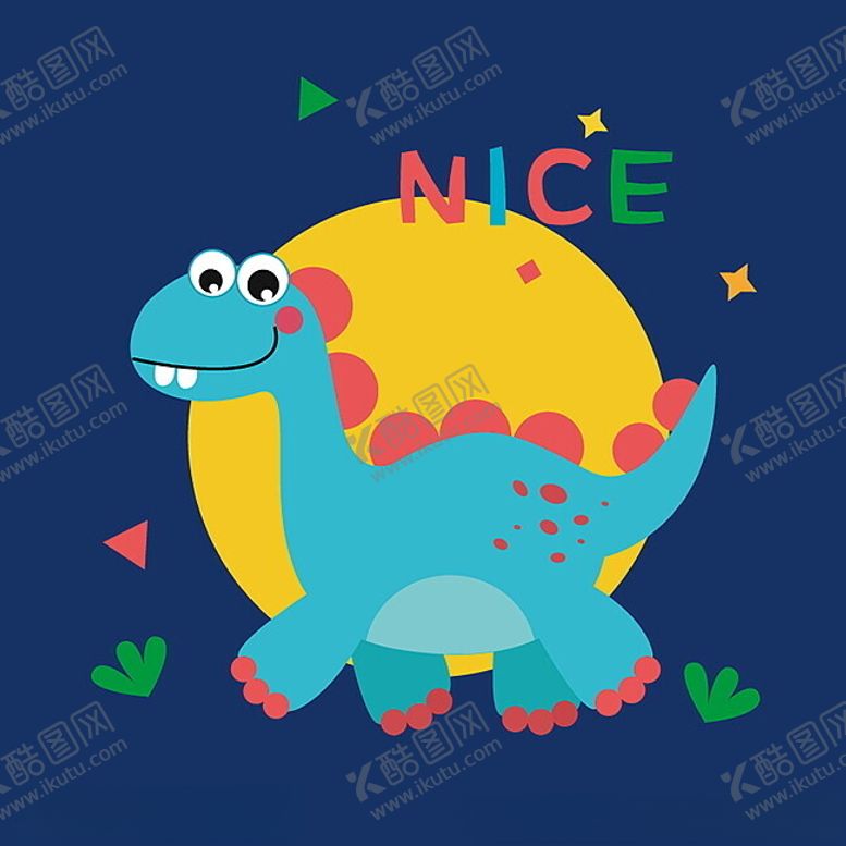 编号：79916602142207126745【酷图网】源文件下载-卡通恐龙图案