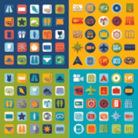 多彩扁平化图标集合