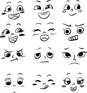 多样表情简笔画