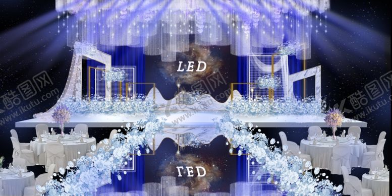编号：62344810041744519725【酷图网】源文件下载-星空LED婚礼效果图