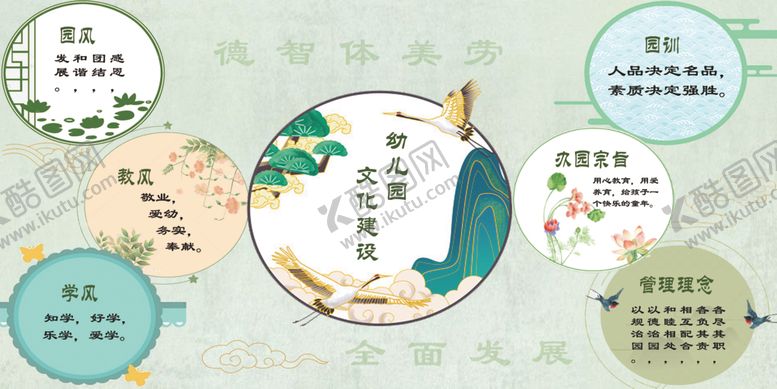 编号：25716405131433475482【酷图网】源文件下载-幼儿园三风一训中国风