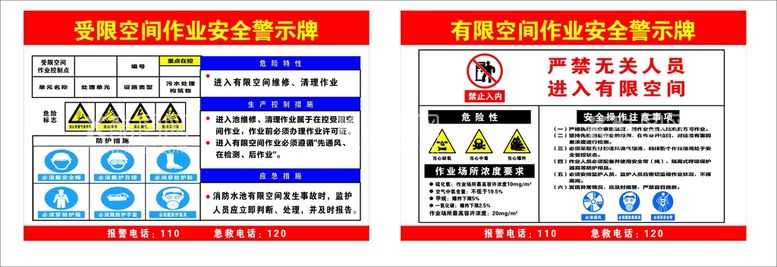 编号：89091612022139346745【酷图网】源文件下载-空间作业安全警示牌图片