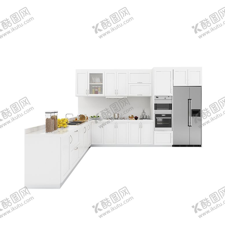 编号：76815109291341548105【酷图网】源文件下载-厨房简约家居整体式海报素材