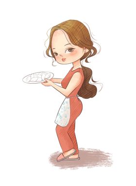 手绘饺子素材