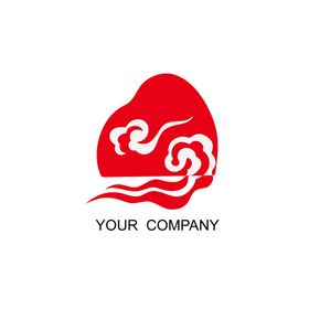 山水幽兰logo中国传统文化河山