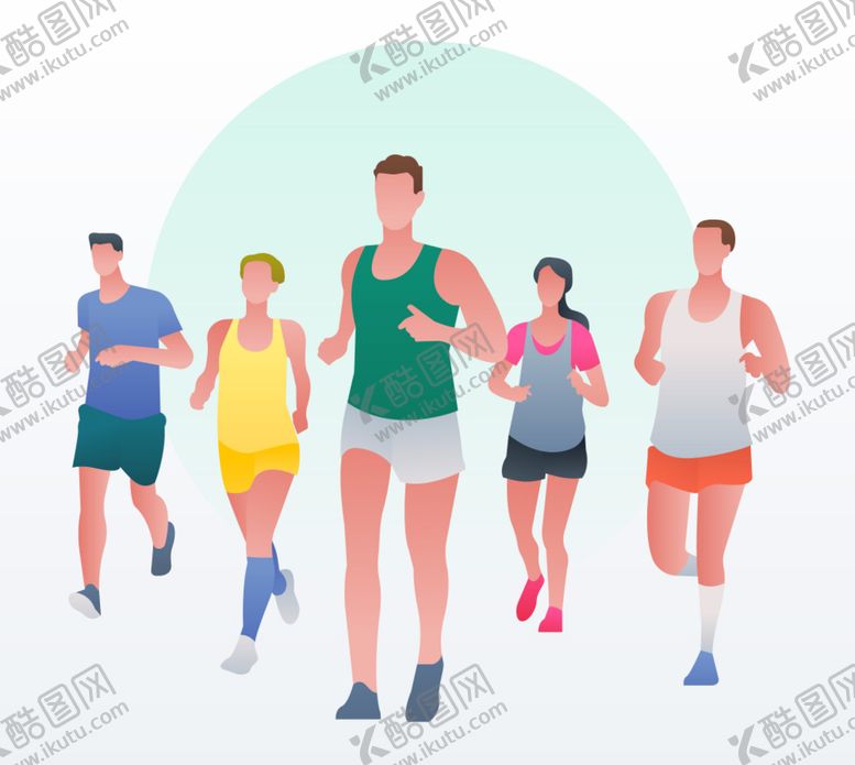 编号：44432311122058475587【酷图网】源文件下载-跑步插画
