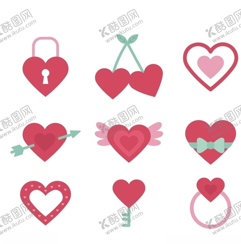 编号：92026310312048294971【酷图网】源文件下载-心形桃心爱心