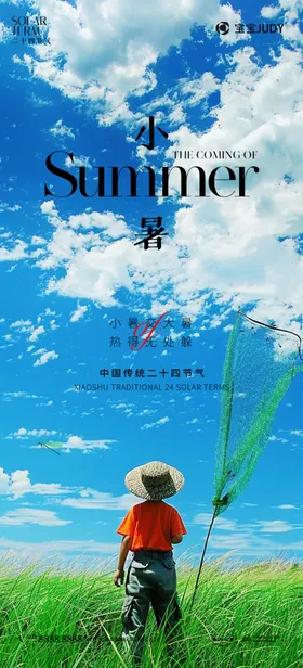 夏至海报小暑湖
