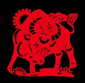 牛年剪纸图片