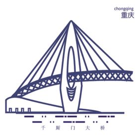 创意城市地标建筑物插画
