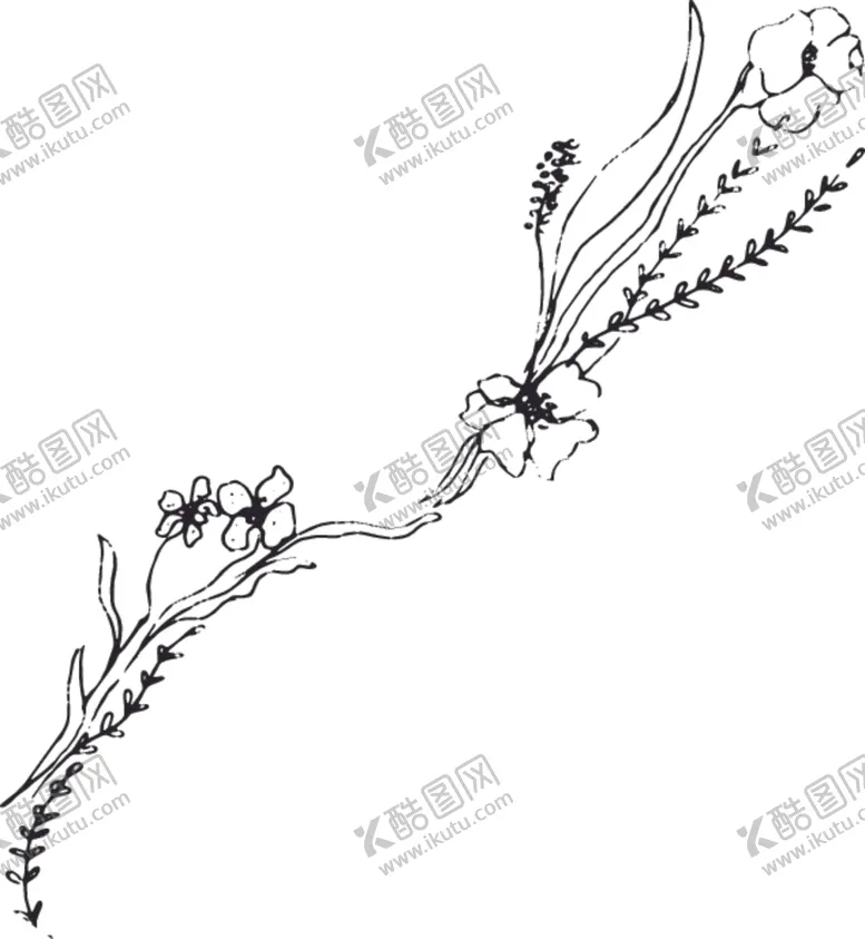 编号：66800706241105513754【酷图网】源文件下载-手绘花卉元素