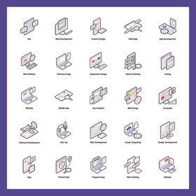 多样立体图标集合