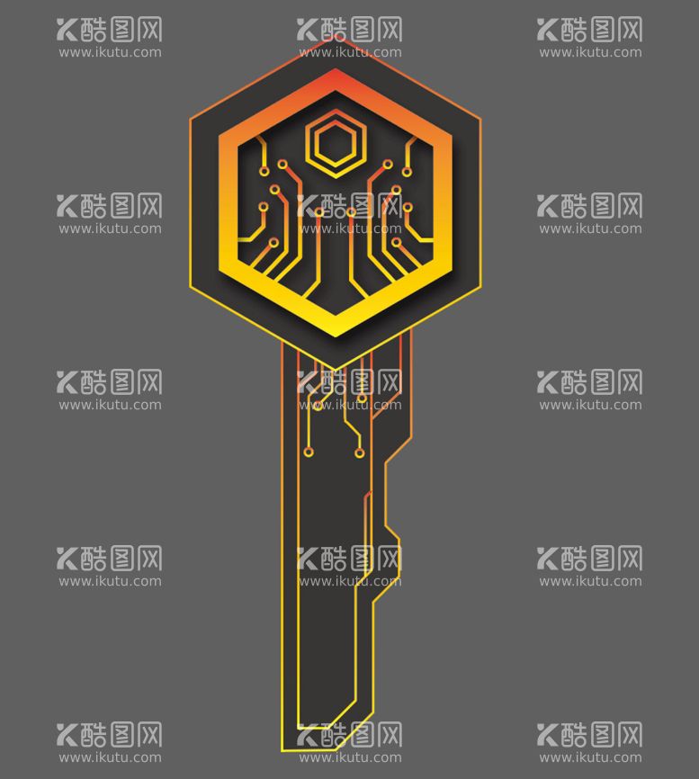 编号：57885211040646584229【酷图网】源文件下载-菱形科技感线条感造型钥匙造型