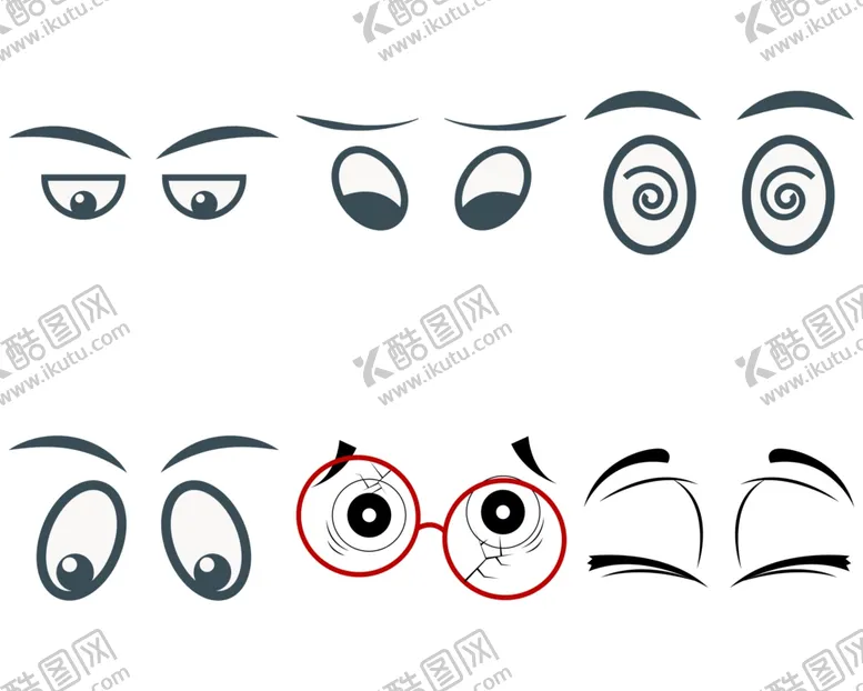 编号：61073204282100305885【酷图网】源文件下载-卡通眼睛