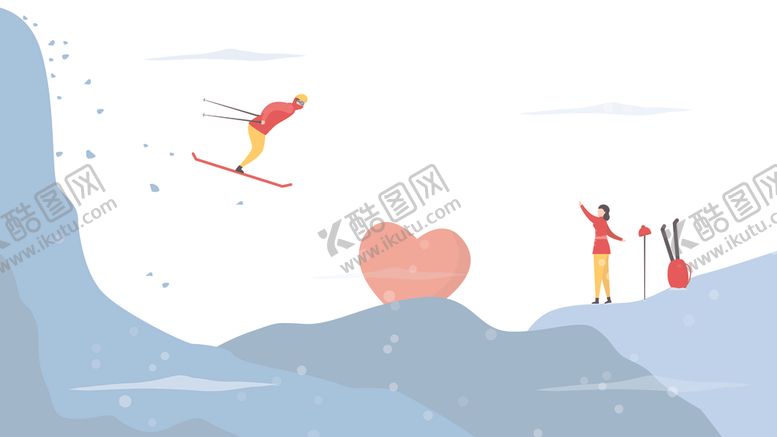 编号：61588907082043364955【酷图网】源文件下载-卡通情侣插画