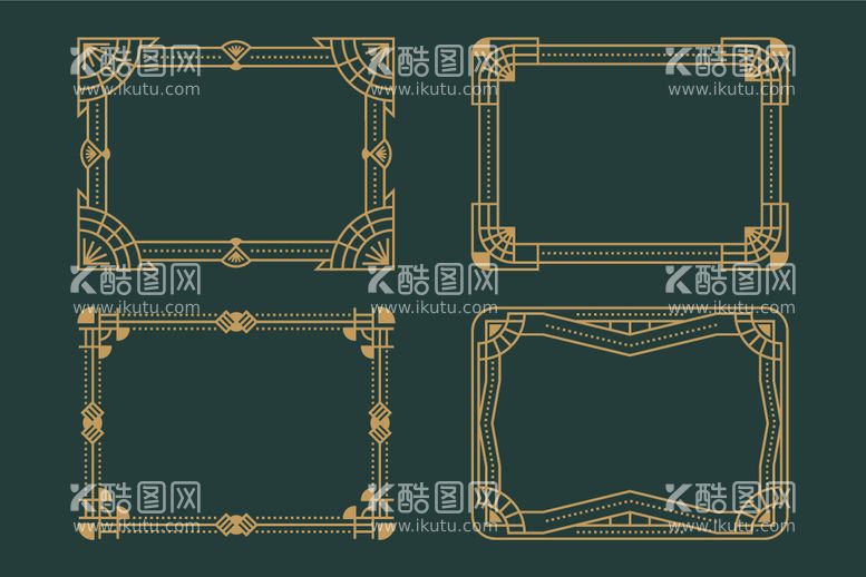 编号：98533512201617002737【酷图网】源文件下载-金色艺术边框