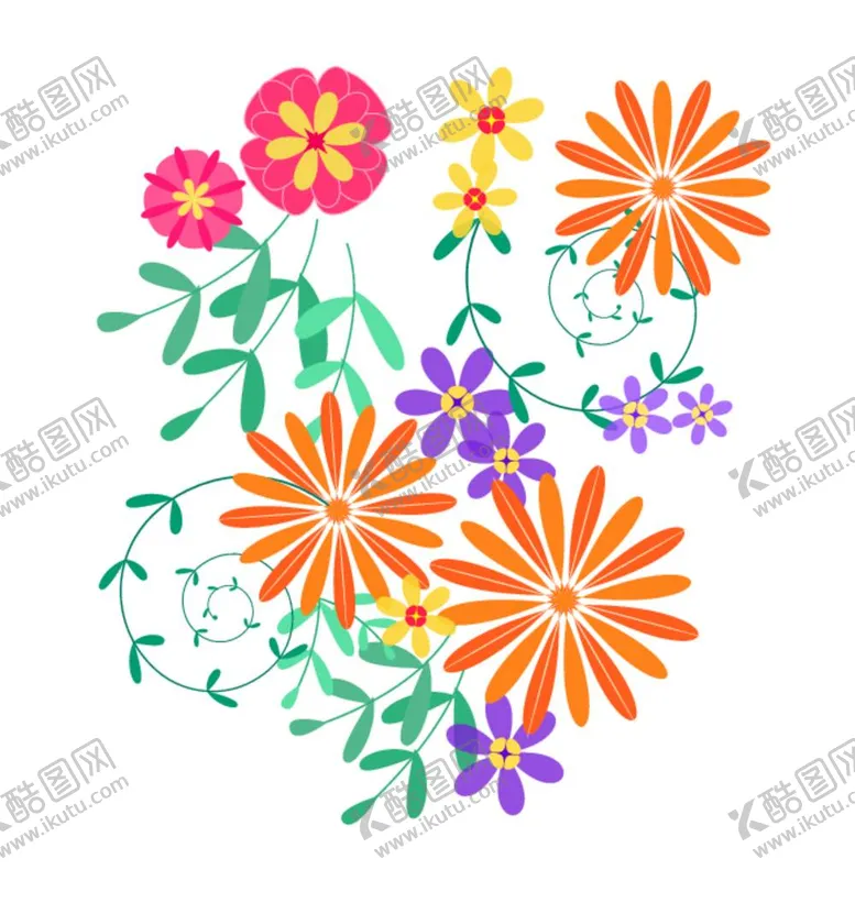 编号：37180610010948571907【酷图网】源文件下载-夏日矢量花卉素材