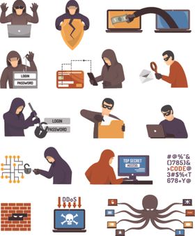 网络钓小偷插画