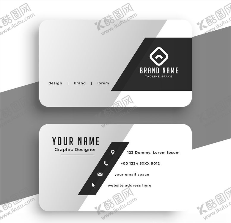 编号：72202209220604277648【酷图网】源文件下载-黑色名片