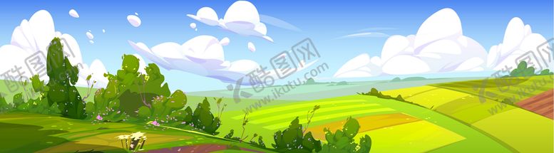 编号：59682010012210549257【酷图网】源文件下载-田野插画
