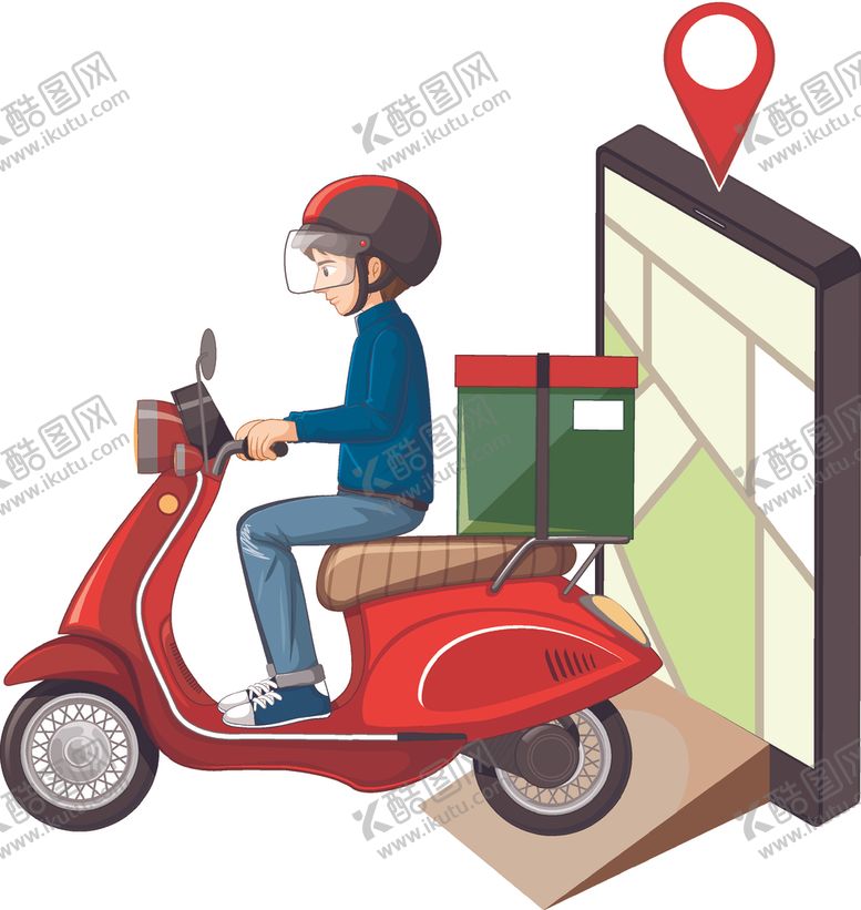 编号：10087810151356061430【酷图网】源文件下载-卡通快递员