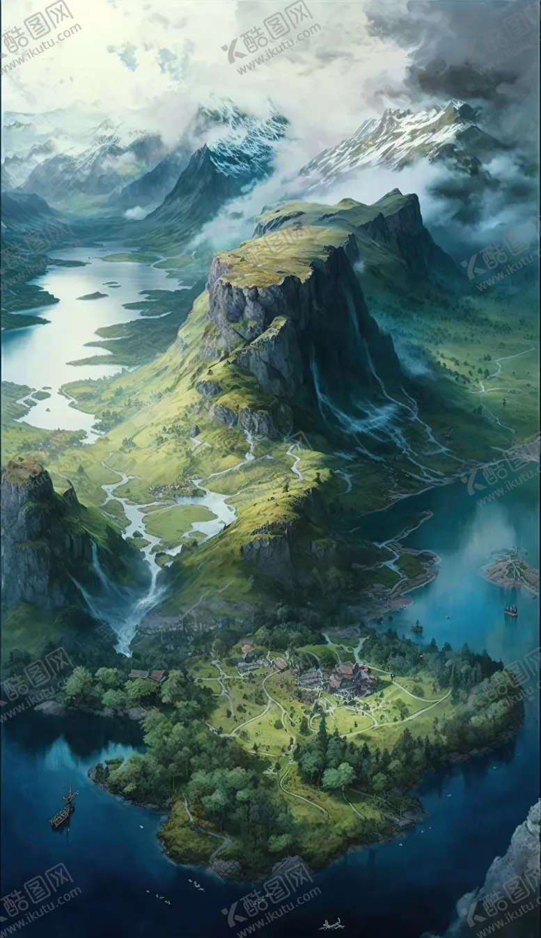 编号：84928601311804301745【酷图网】源文件下载-油画山谷
