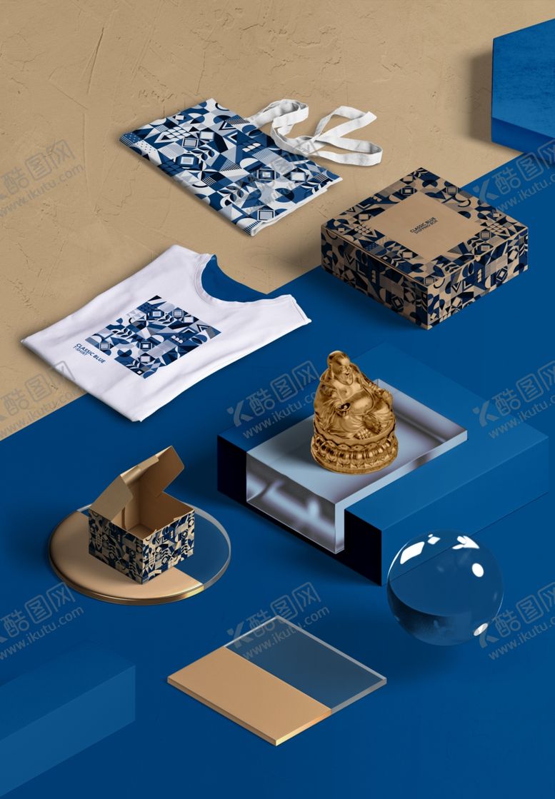 编号：41468405160733427217【酷图网】源文件下载-T恤手提袋盒子VI样机