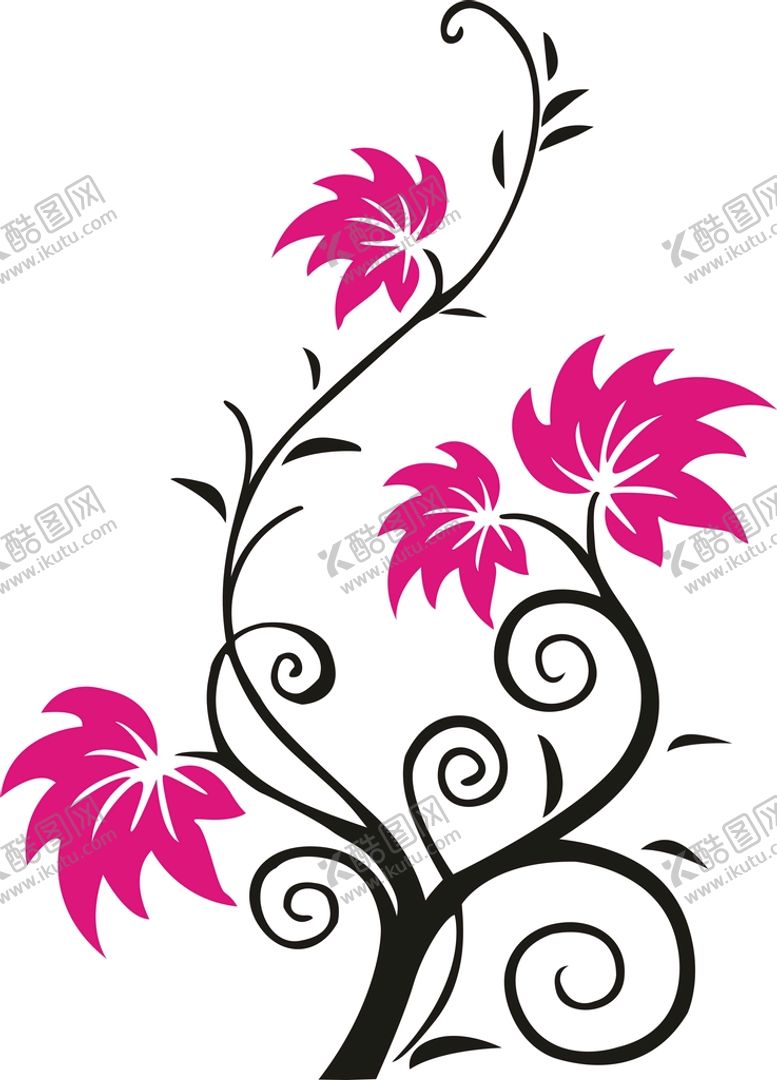 编号：17547302060001522674【酷图网】源文件下载-花藤背景墙图片