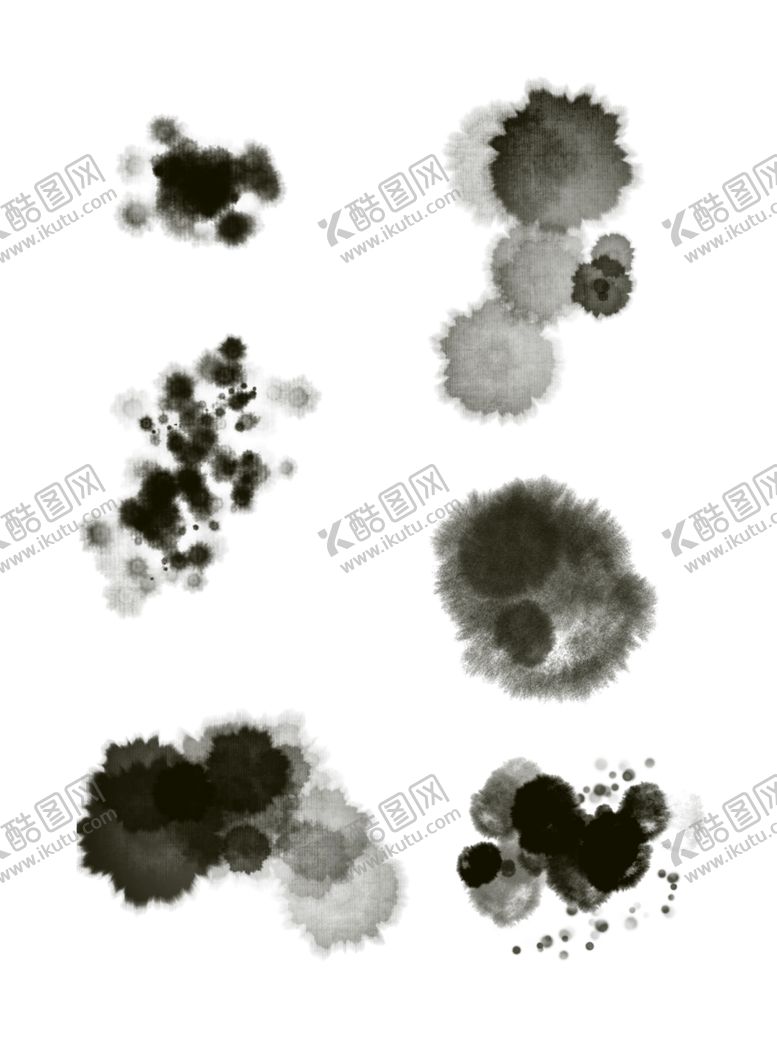 编号：40570109202001475187【酷图网】源文件下载-水墨素材毛笔画素材墨迹素材