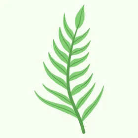 植物卡通花叶子水彩