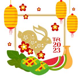 兔年2023大吉2023春节展架