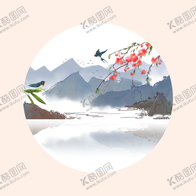 编号：17638911271515132376【酷图网】源文件下载-中国风水墨山水素材