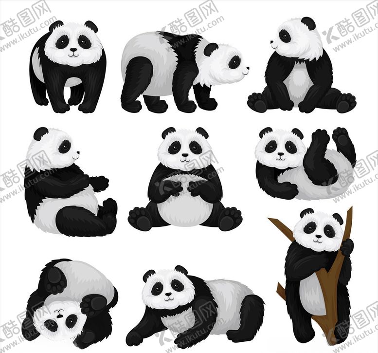 编号：56240707050722422700【酷图网】源文件下载-卡通大熊猫