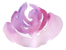 北欧小清新水彩花朵插画