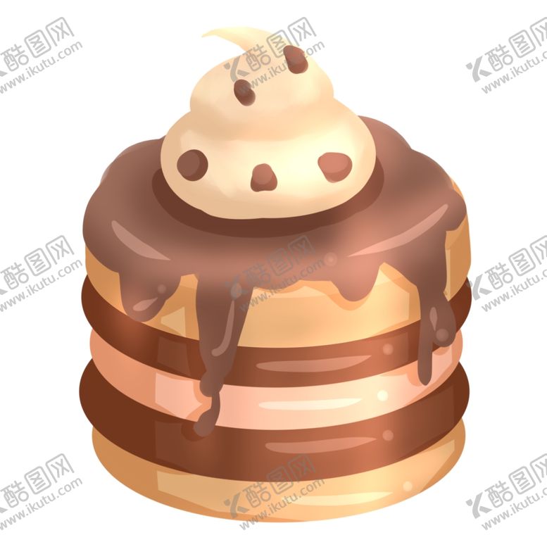 编号：25197603271704241394【酷图网】源文件下载-美味巧克力蛋糕插画