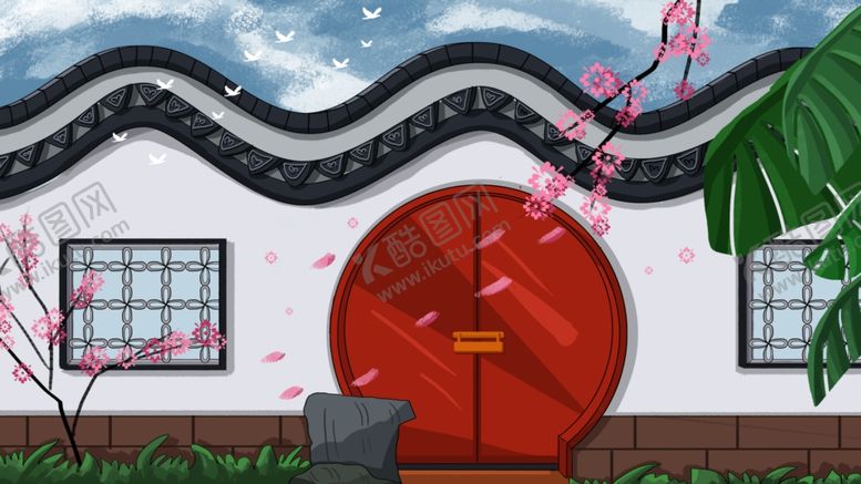 编号：59445010260244593811【酷图网】源文件下载-中国风建筑插画