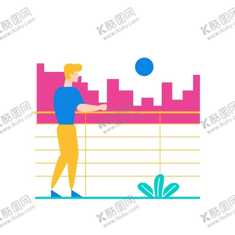 编号：52291310260058026007【酷图网】源文件下载-阳台男人