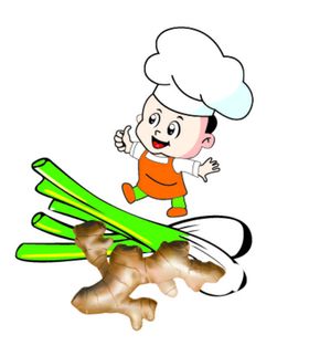 矢量厨师矢量葱姜