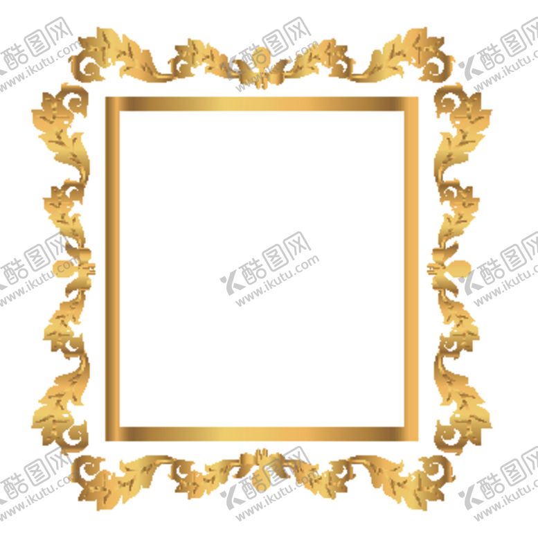 编号：73023610121011455722【酷图网】源文件下载-欧式金色花纹边框图案