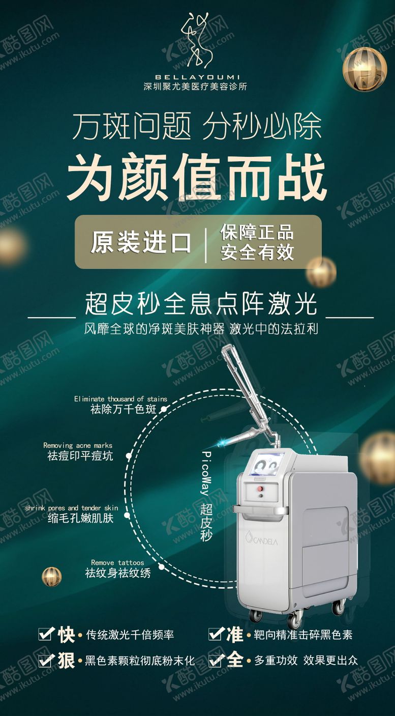 编号：40295511210059298975【酷图网】源文件下载-医美科技仪器海报