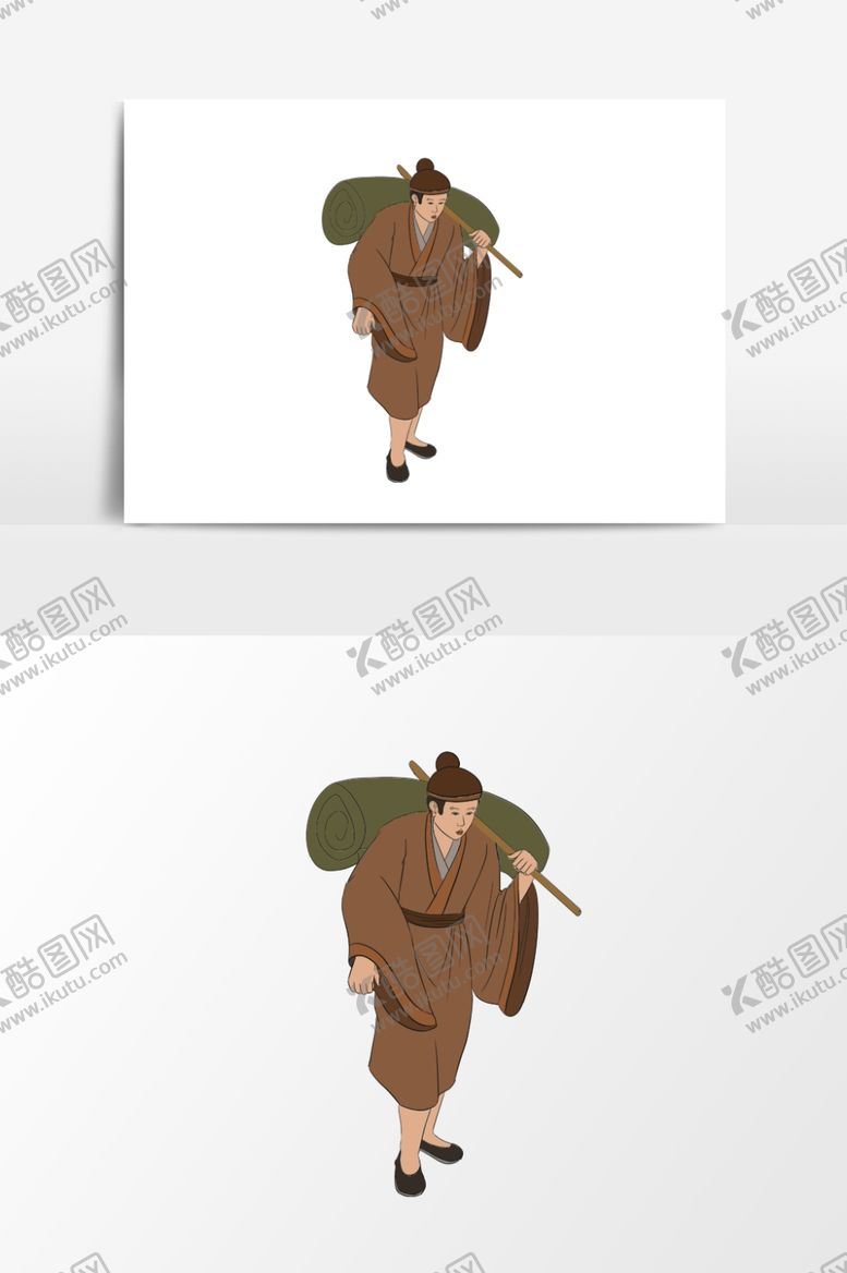 编号：56857409300949558950【酷图网】源文件下载-淡彩国画人物