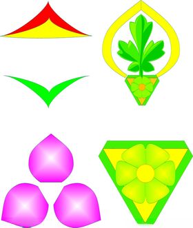 文化墙元素祥云圆边框扇形造型雕刻造型