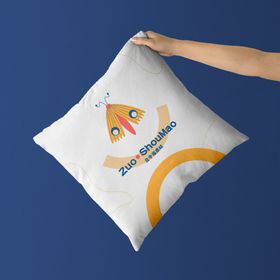 抱枕靠枕样机模板logo展示高端中式