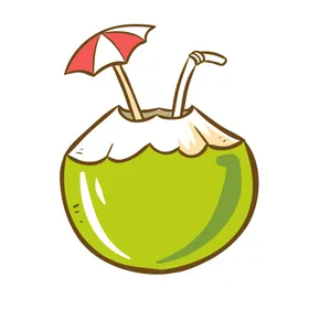 卡通椰子宠物汁可爱海南