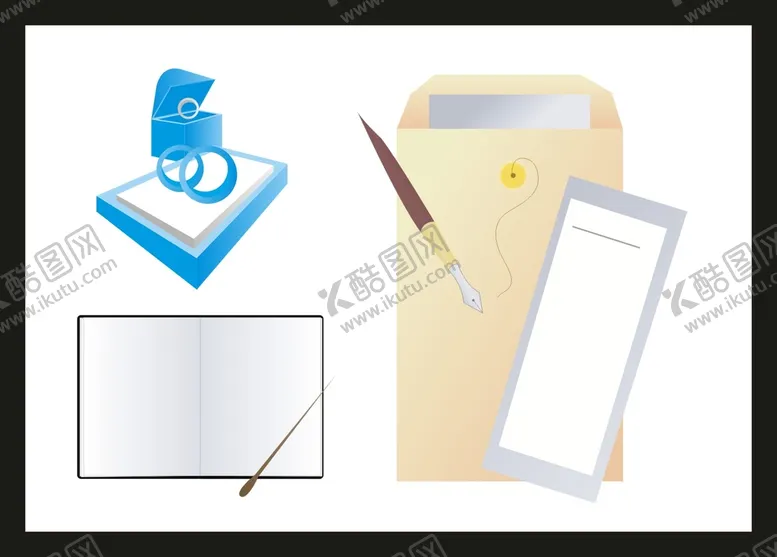 编号：71314801200237546348【酷图网】源文件下载-手绘办公用品 